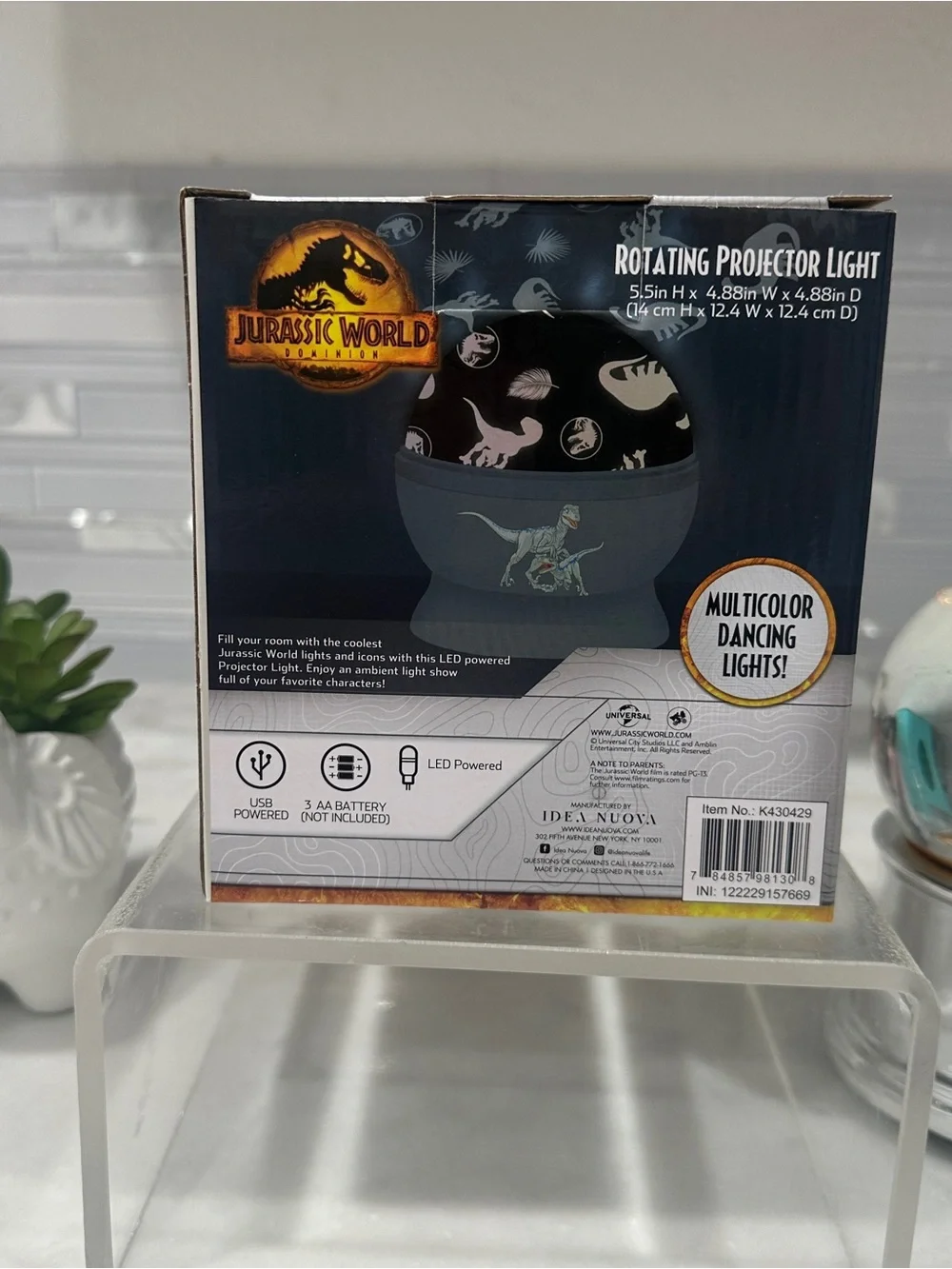 Jurassic World Dominion Rotating Projector Light | Multicolor Dancing Lights